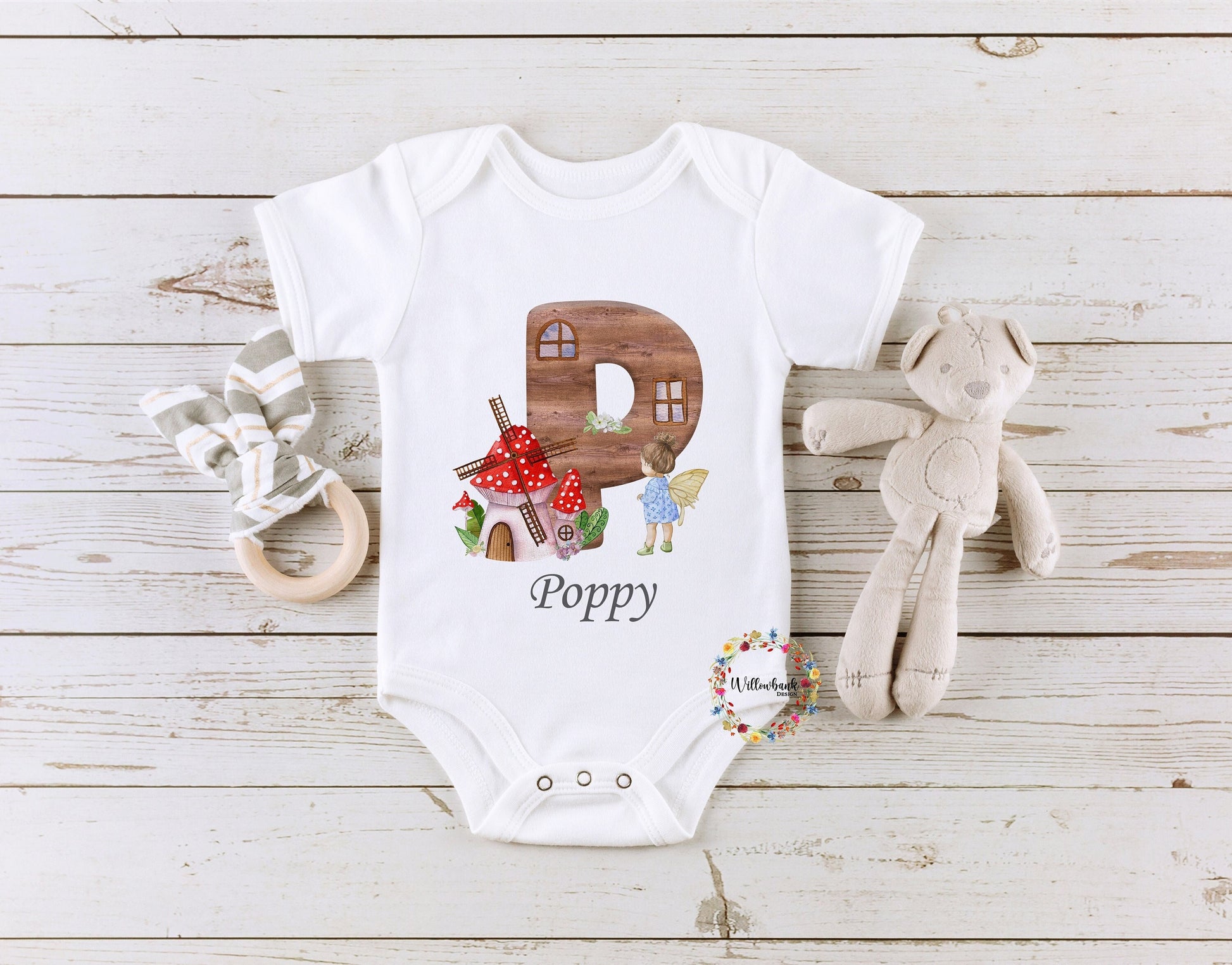 Personalised Fairy Toadstool Baby Vest