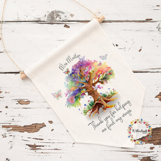 Thank You For Helping Me Find My Wings Teacher Gift