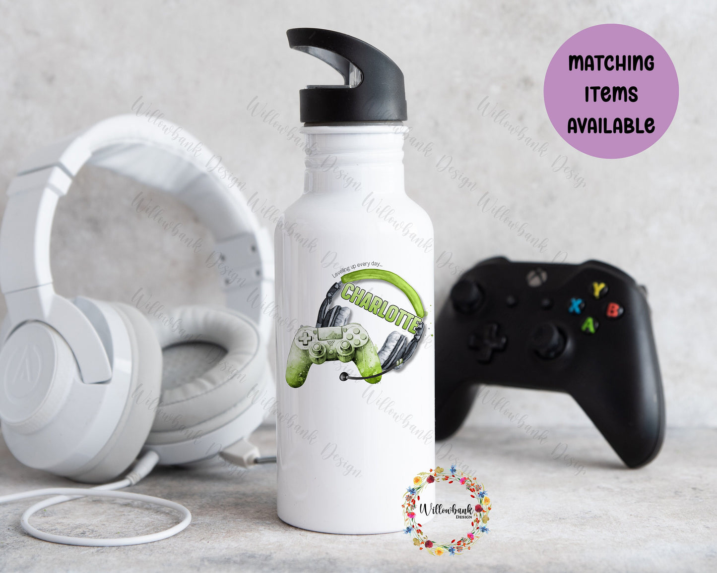 Personalised Gaming Water Bottle