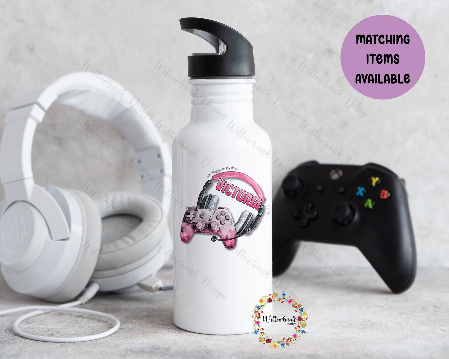 Personalised Matching Gaming Insulated School Lunch Bag And Bottle