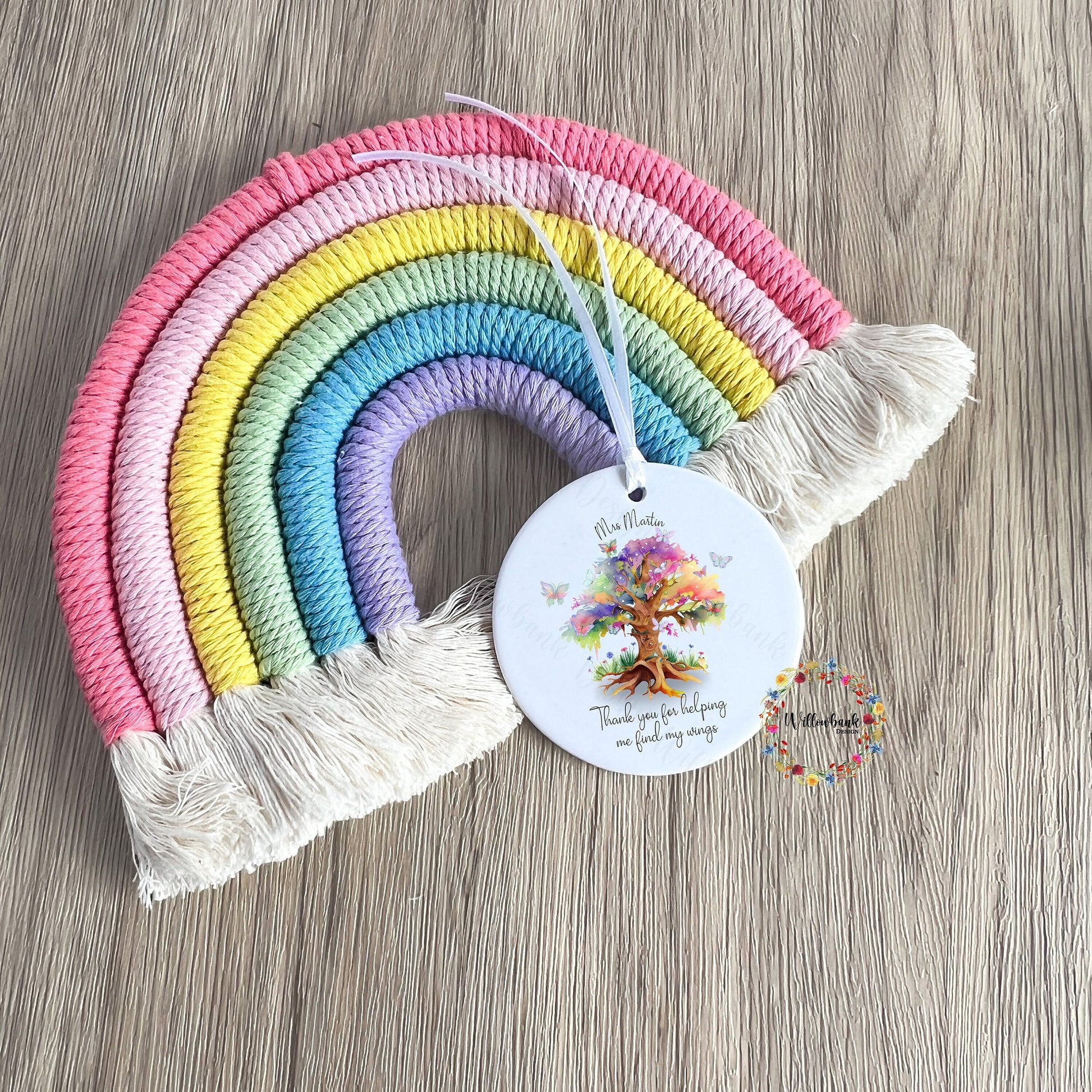 Thank You For Helping Me Find My Wings Teacher Gift