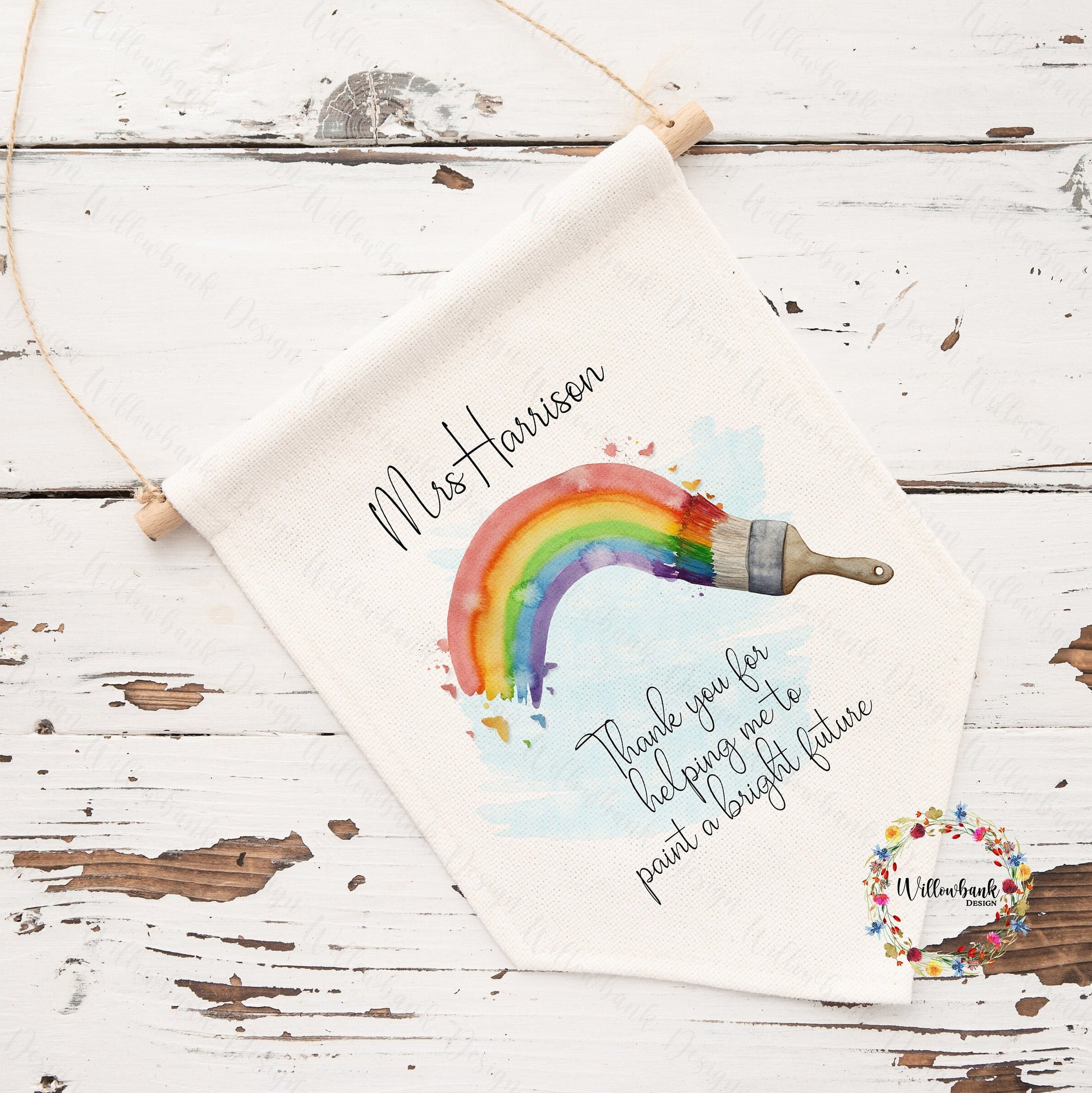 Thank You For Helping Me To Paint A Bright Future Teacher Gift