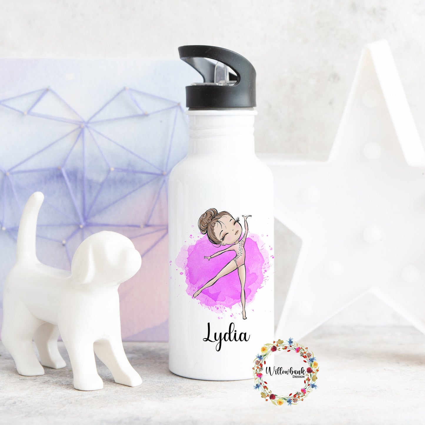Personalised Gymnastics Water Bottle