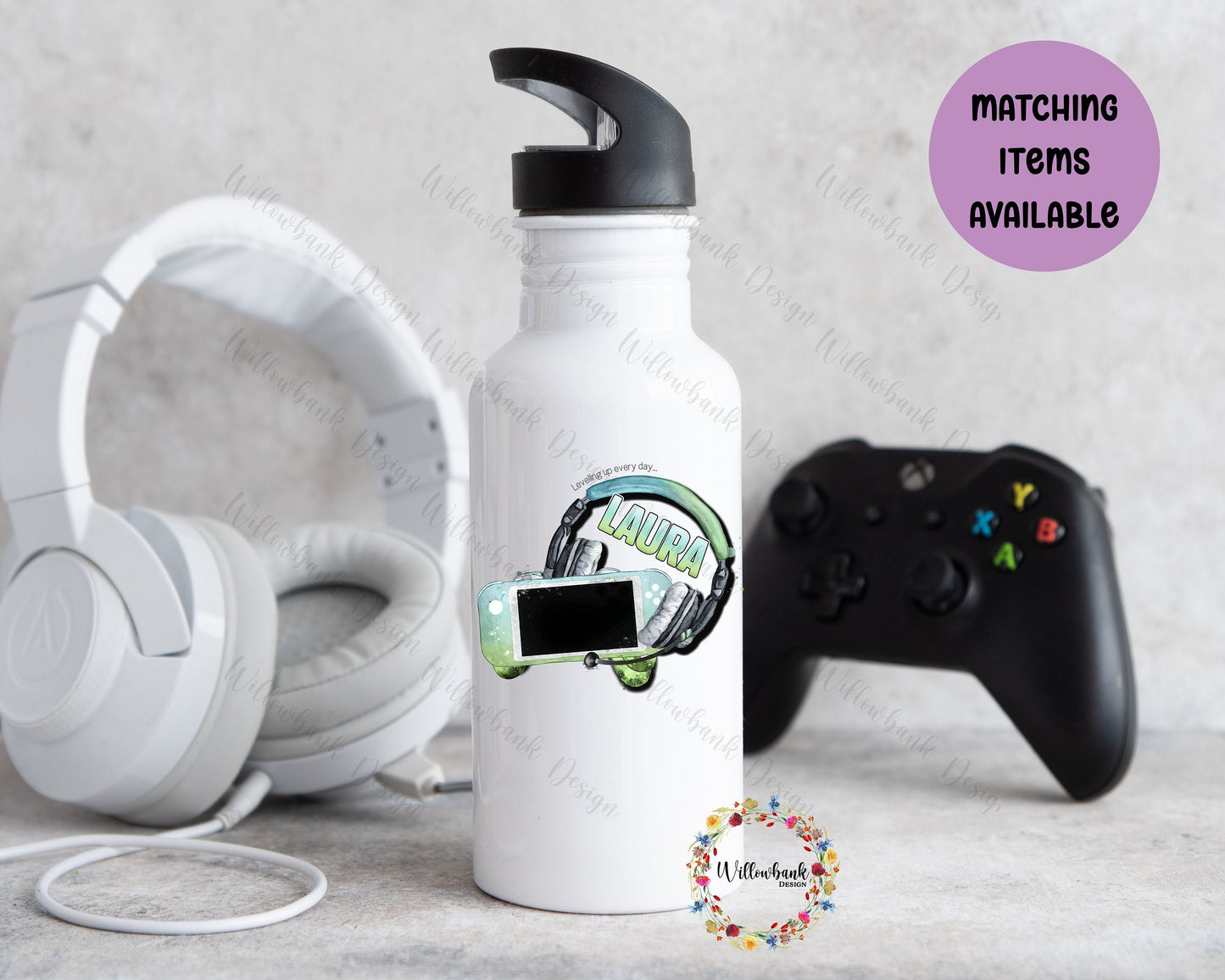 Personalised Gaming Water Bottle