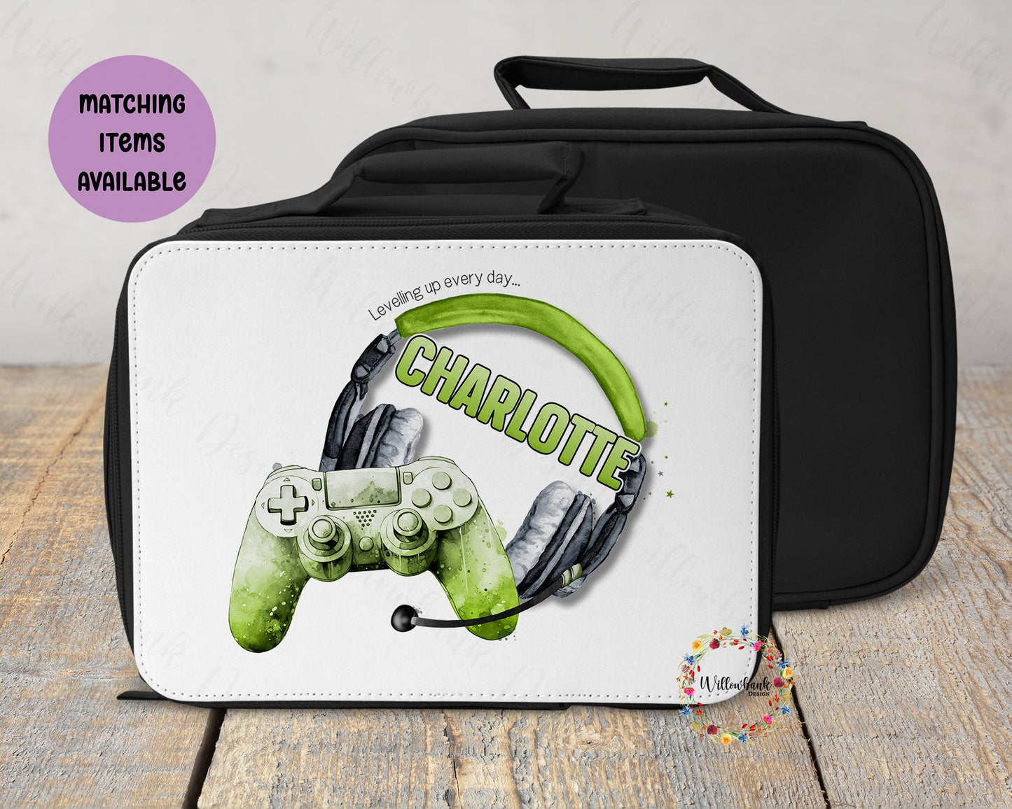 Personalised Gaming Insulated School Lunch Bag