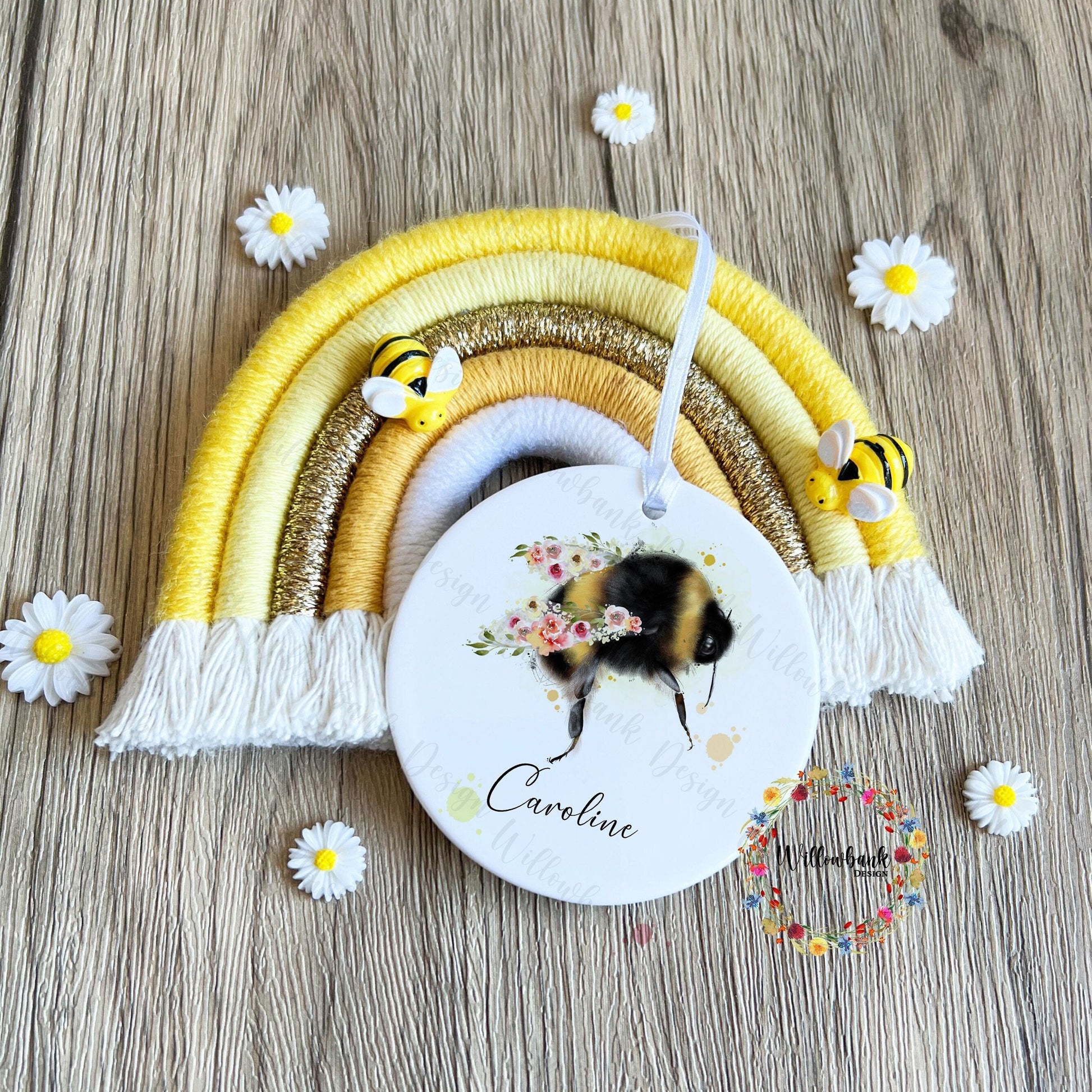 Personalised Bee Acrylic Hanging Decoration