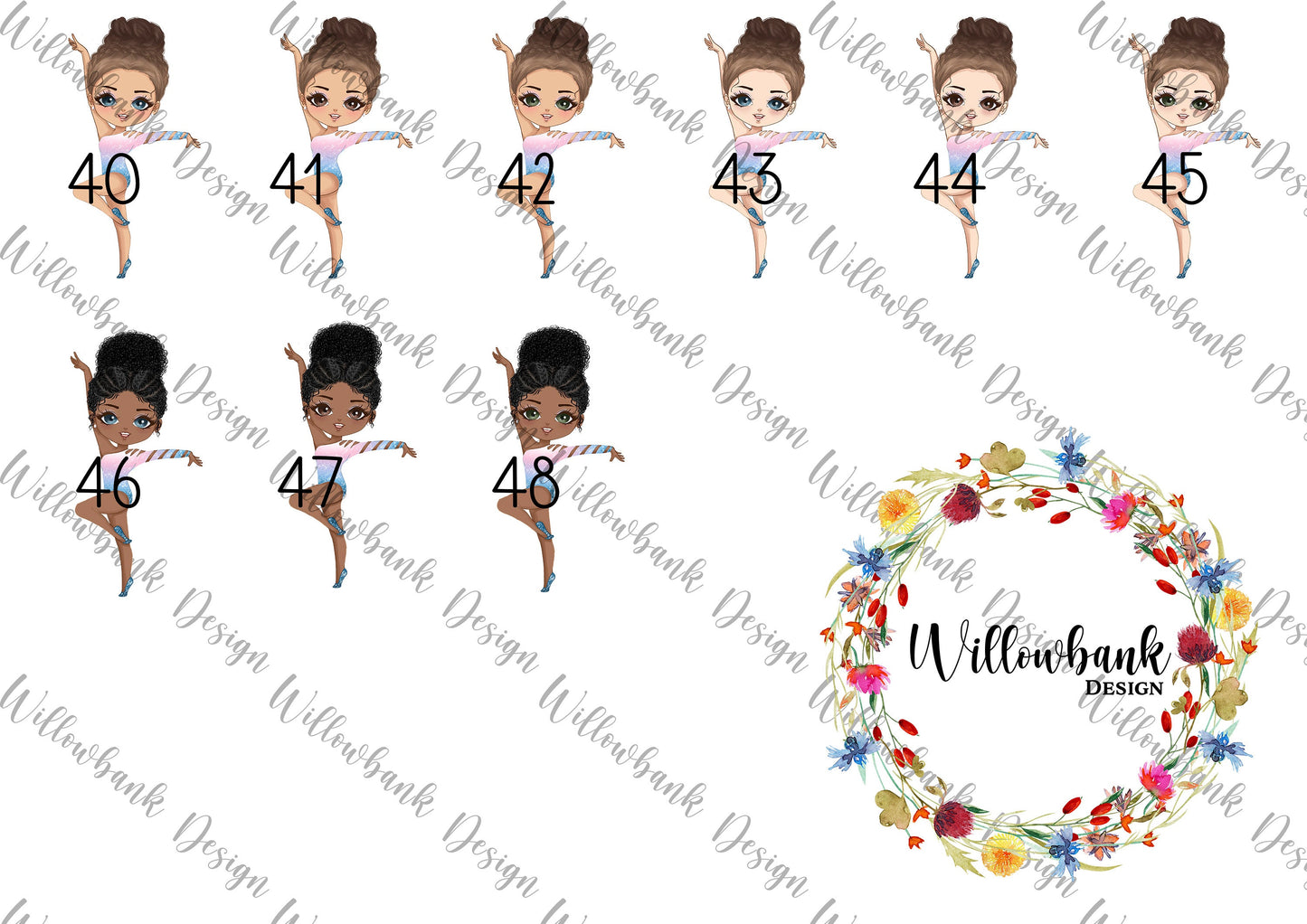 Personalised Gymnastics Dancer Birthday Card