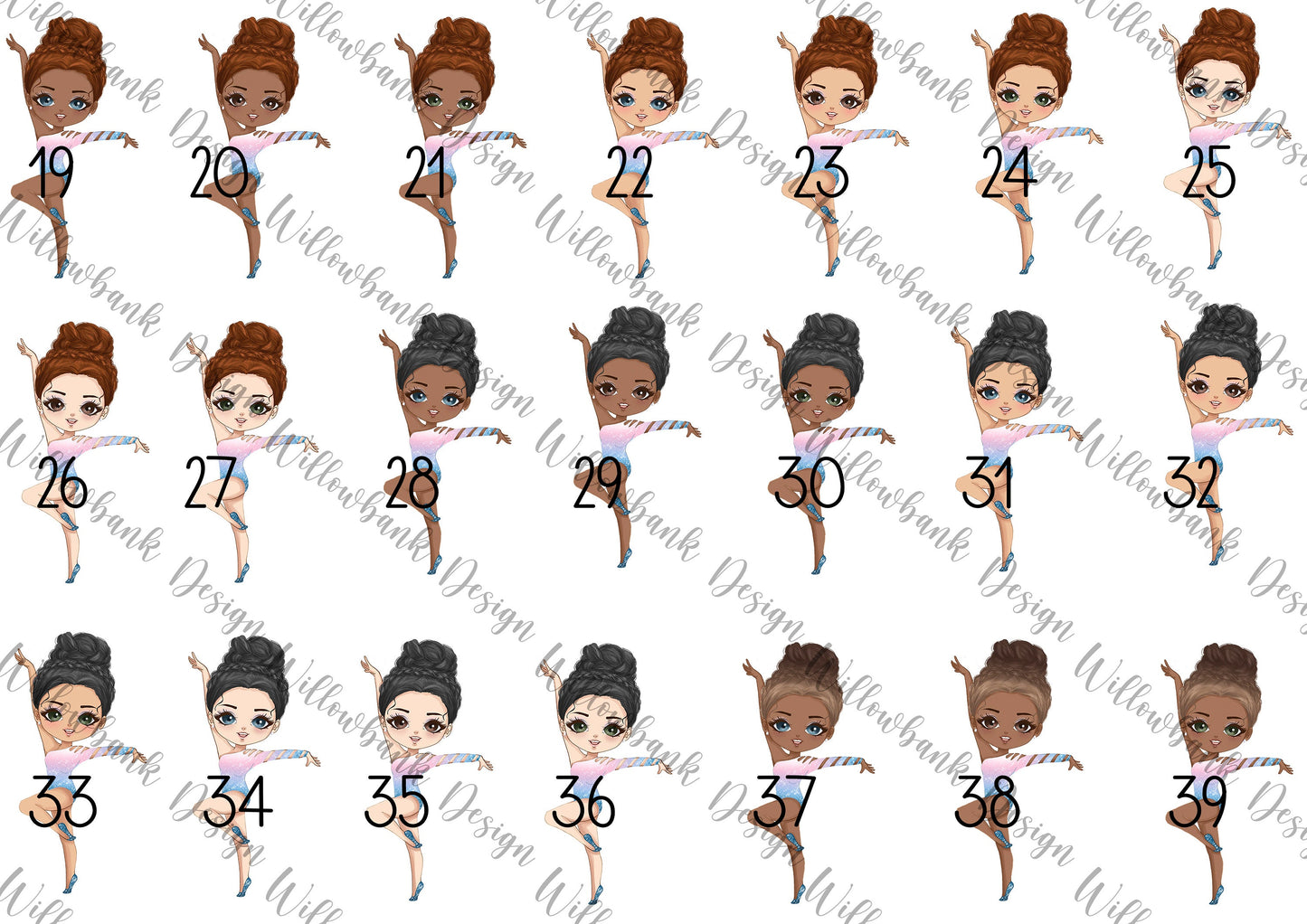 Personalised Gymnastics Dancer Birthday Card
