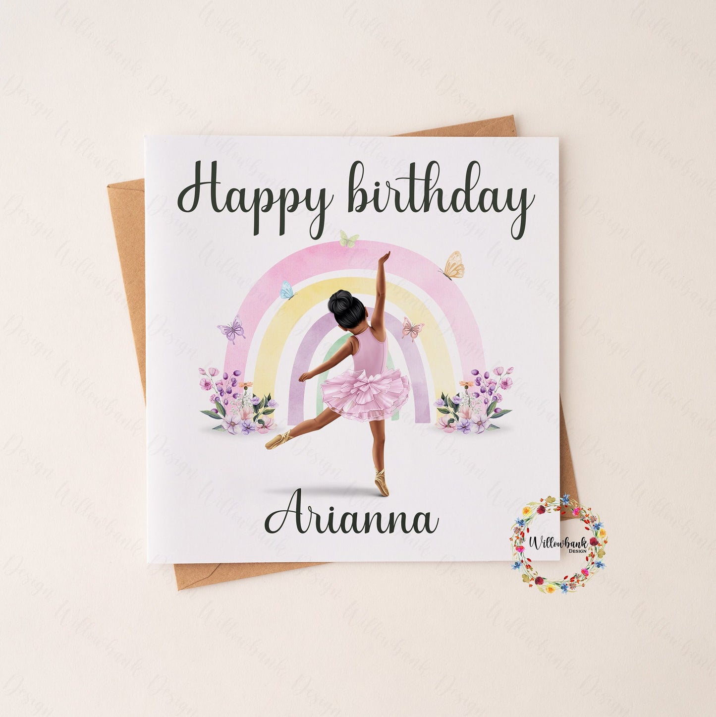 Personalised Ballerina Birthday Card