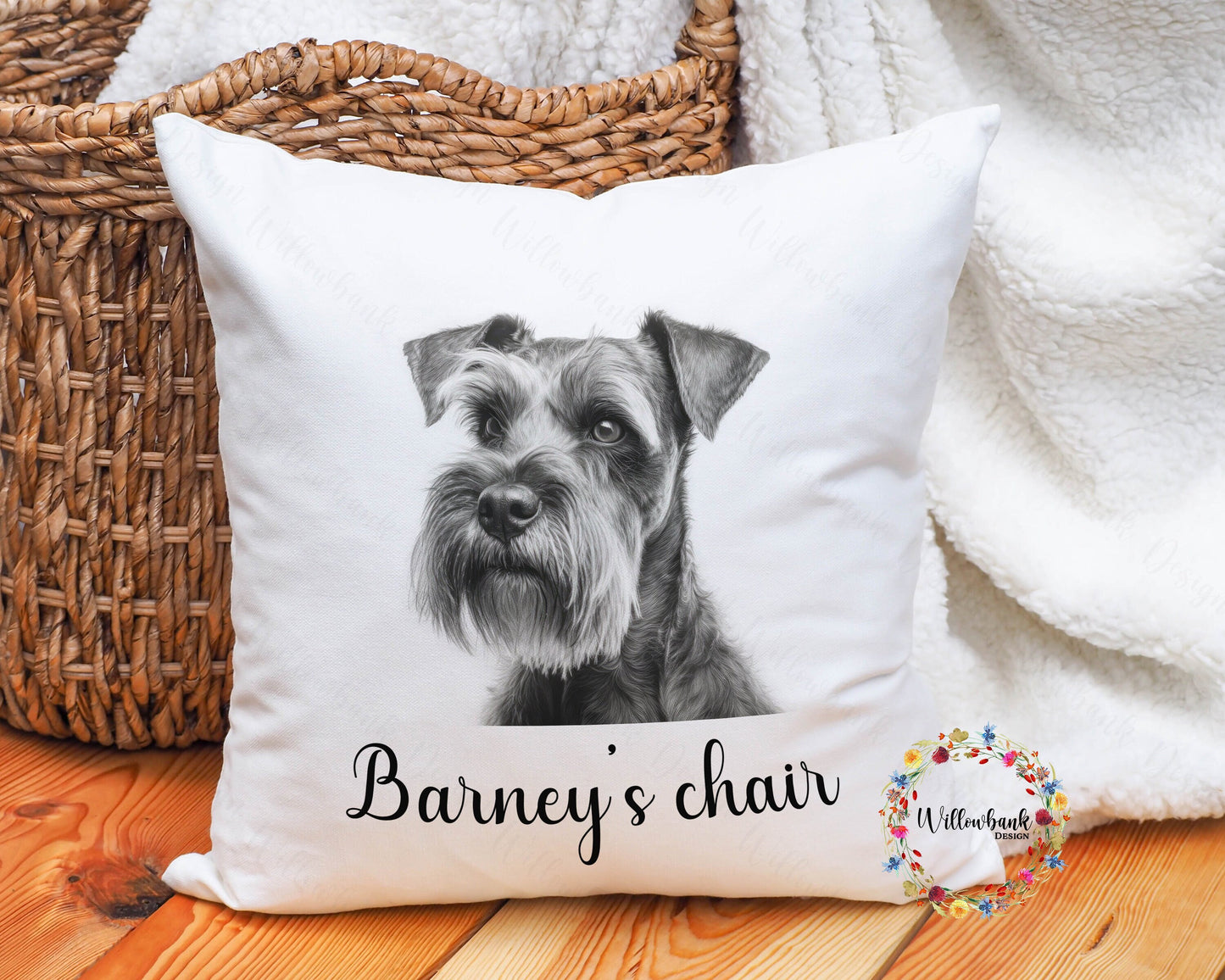 Personalised Miniature Schnauzer Cushion