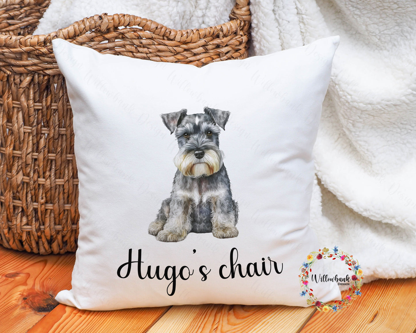 Personalised Miniature Schnauzer Cushion