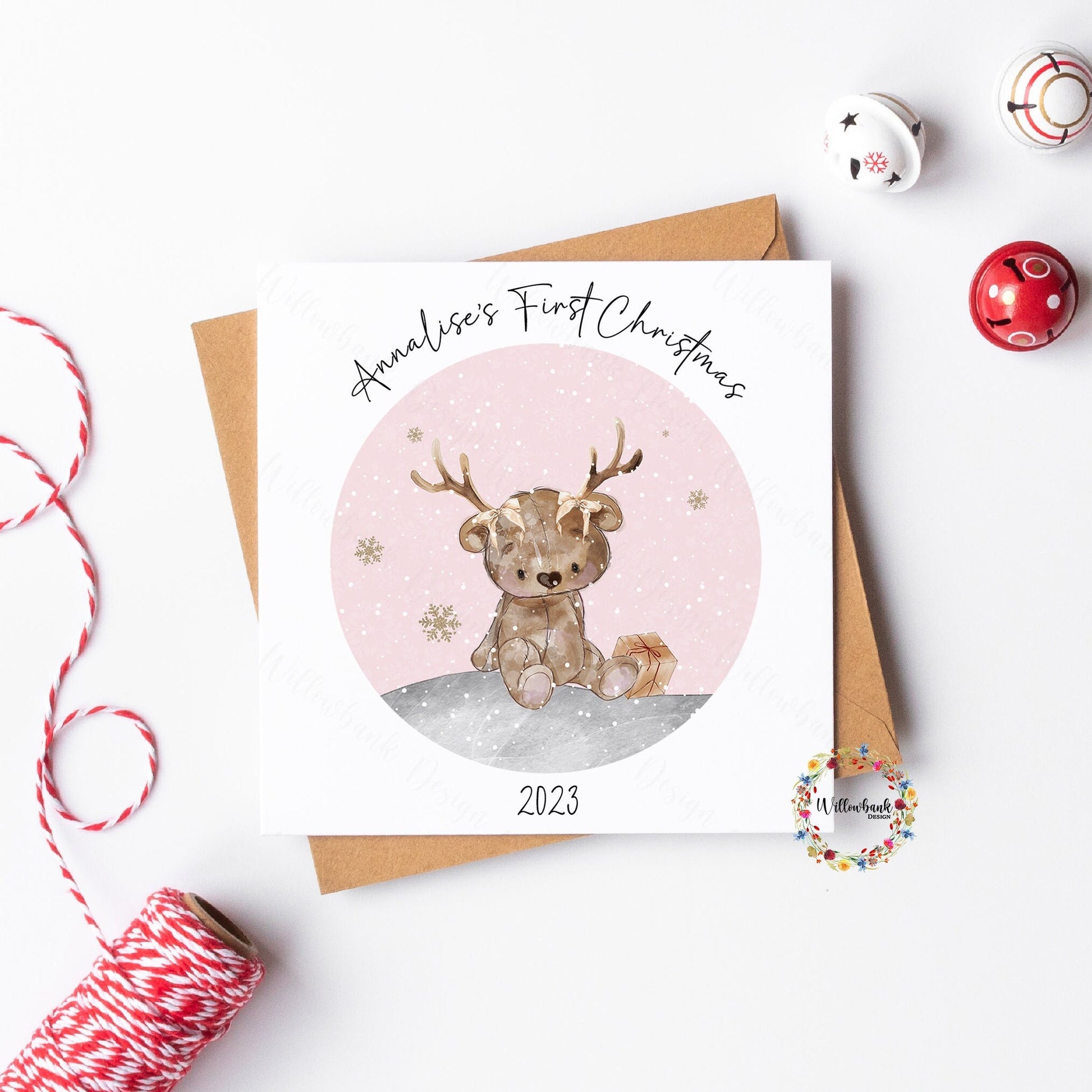 Personalised Baby's First Christmas Card