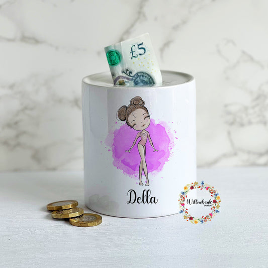 Personalised Gymnastics Money Box