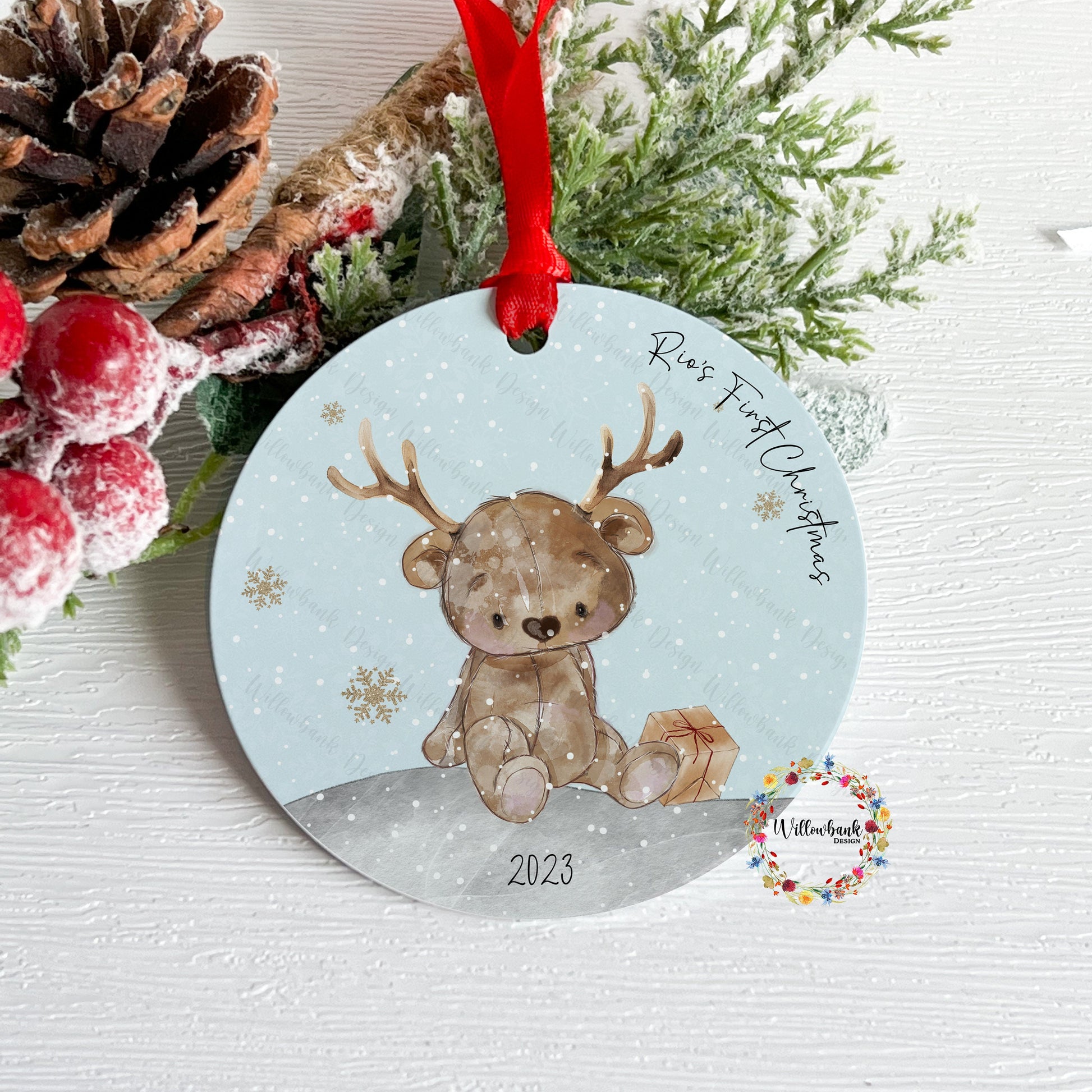 Personalised Baby's First Christmas Tree Decoration