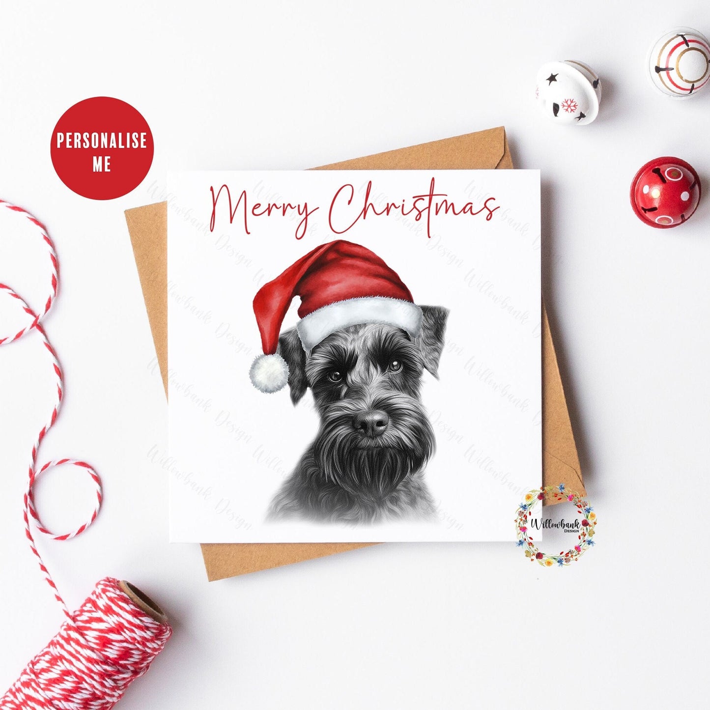 Multipack Miniature Schnauzer Christmas Card