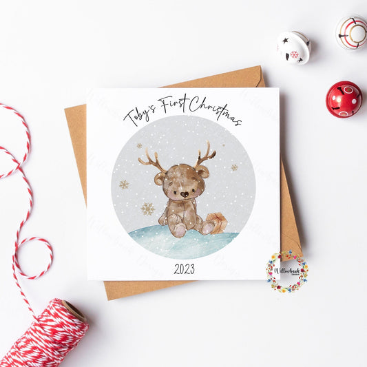 Personalised Baby's First Christmas Card