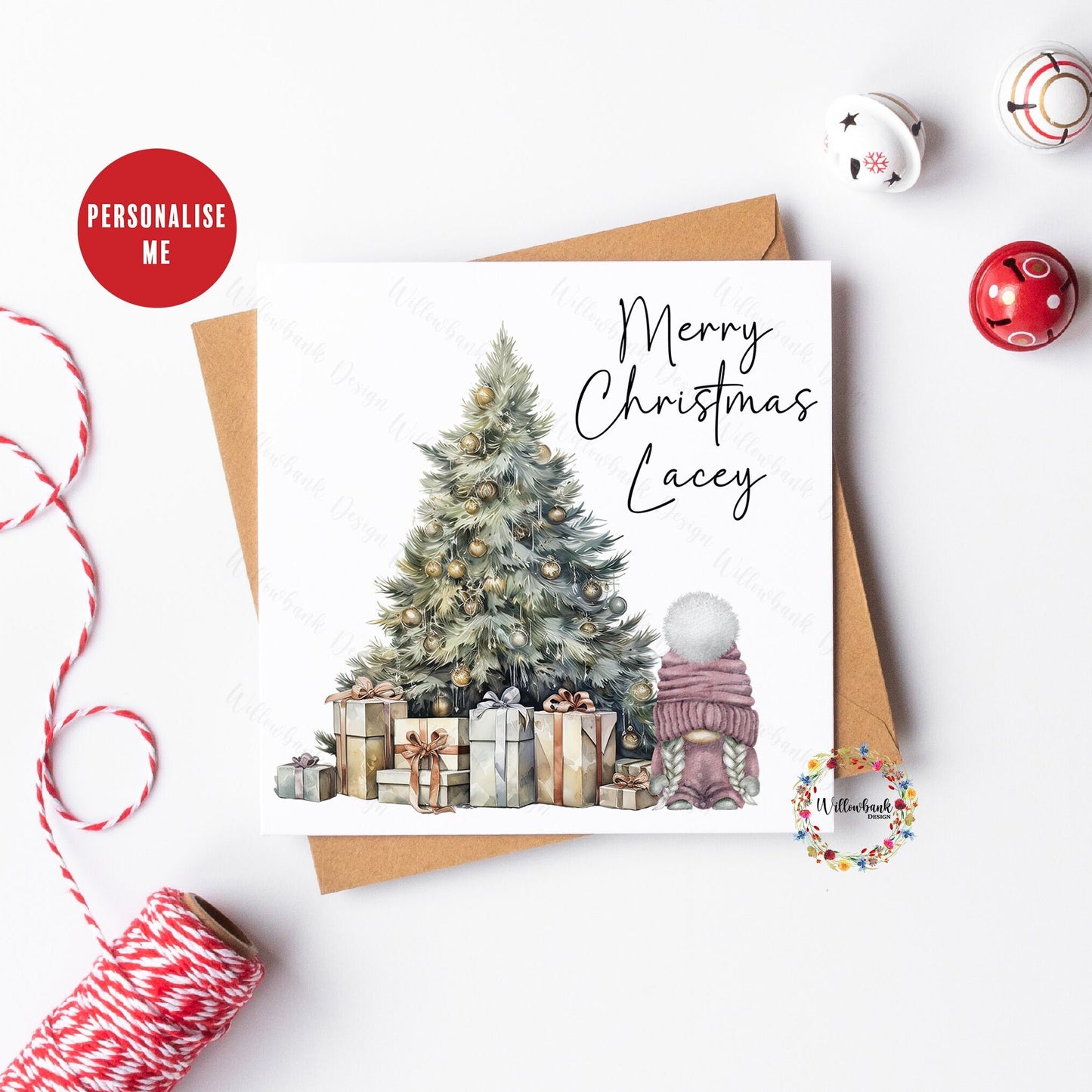 Personalised Christmas Gonk Card