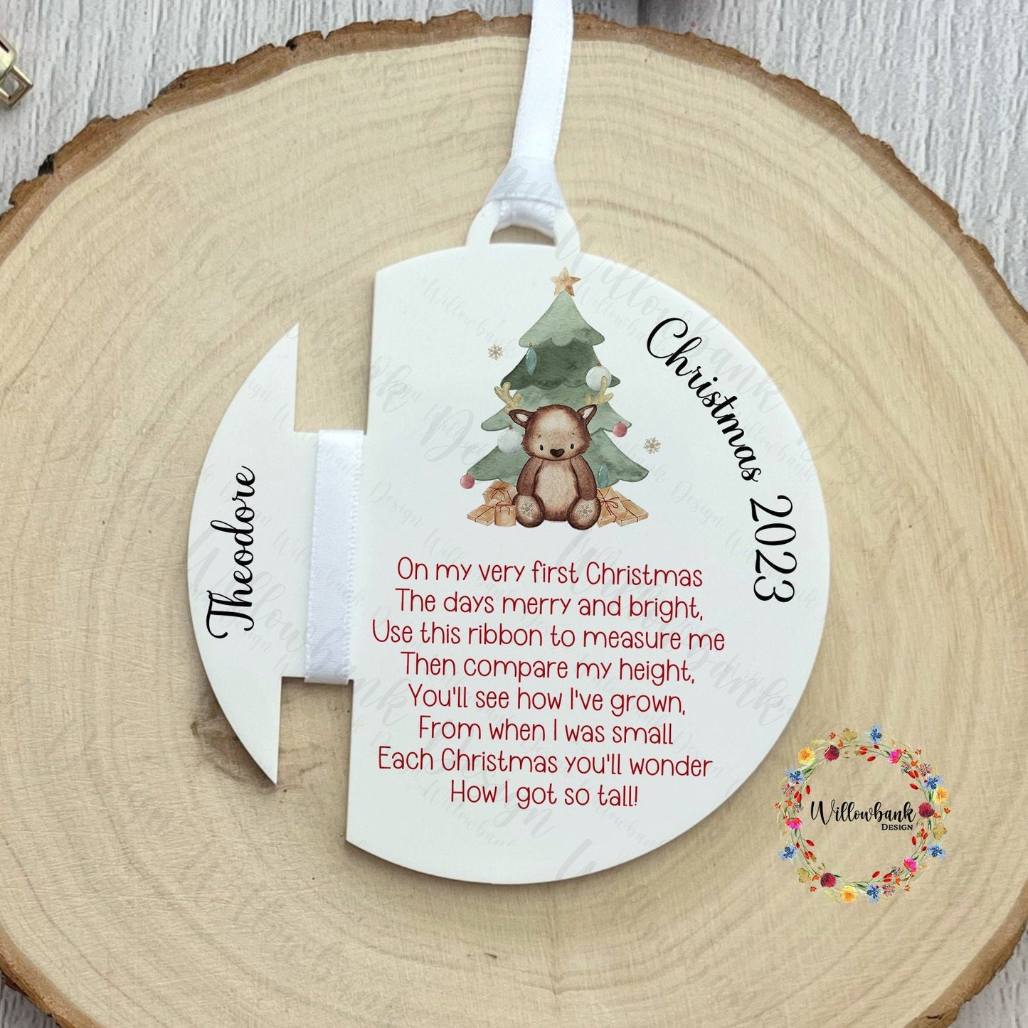 Personalised Baby's First Christmas Tree Decoration