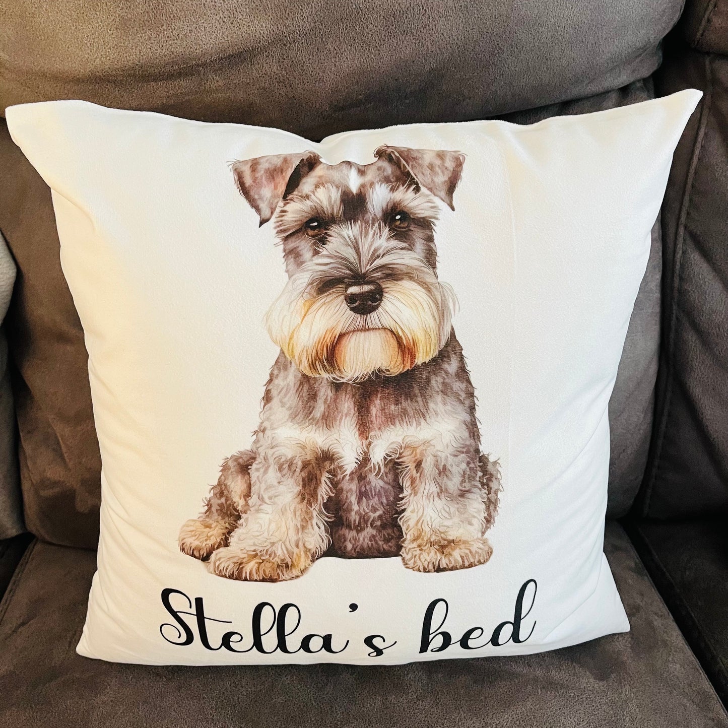 Personalised Miniature Schnauzer Cushion