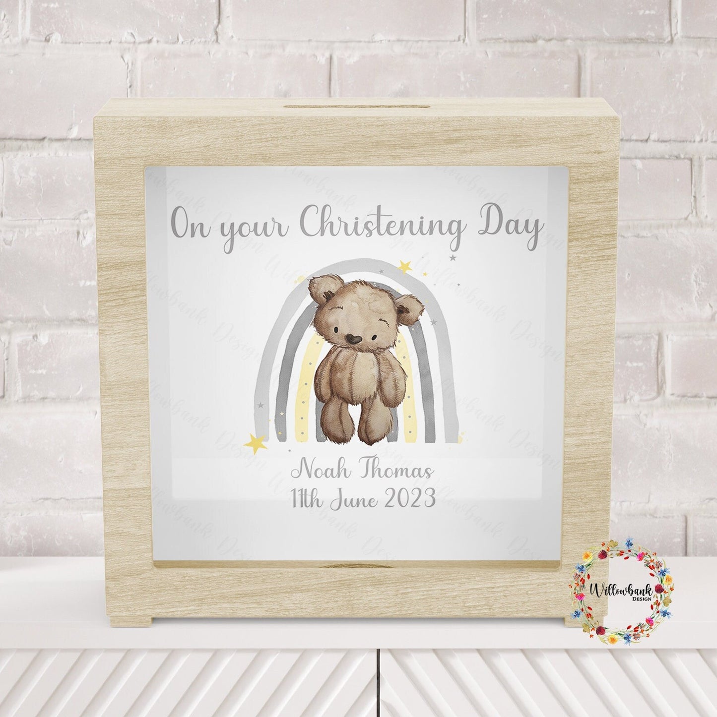 Personalised Welcome To The World Money Box