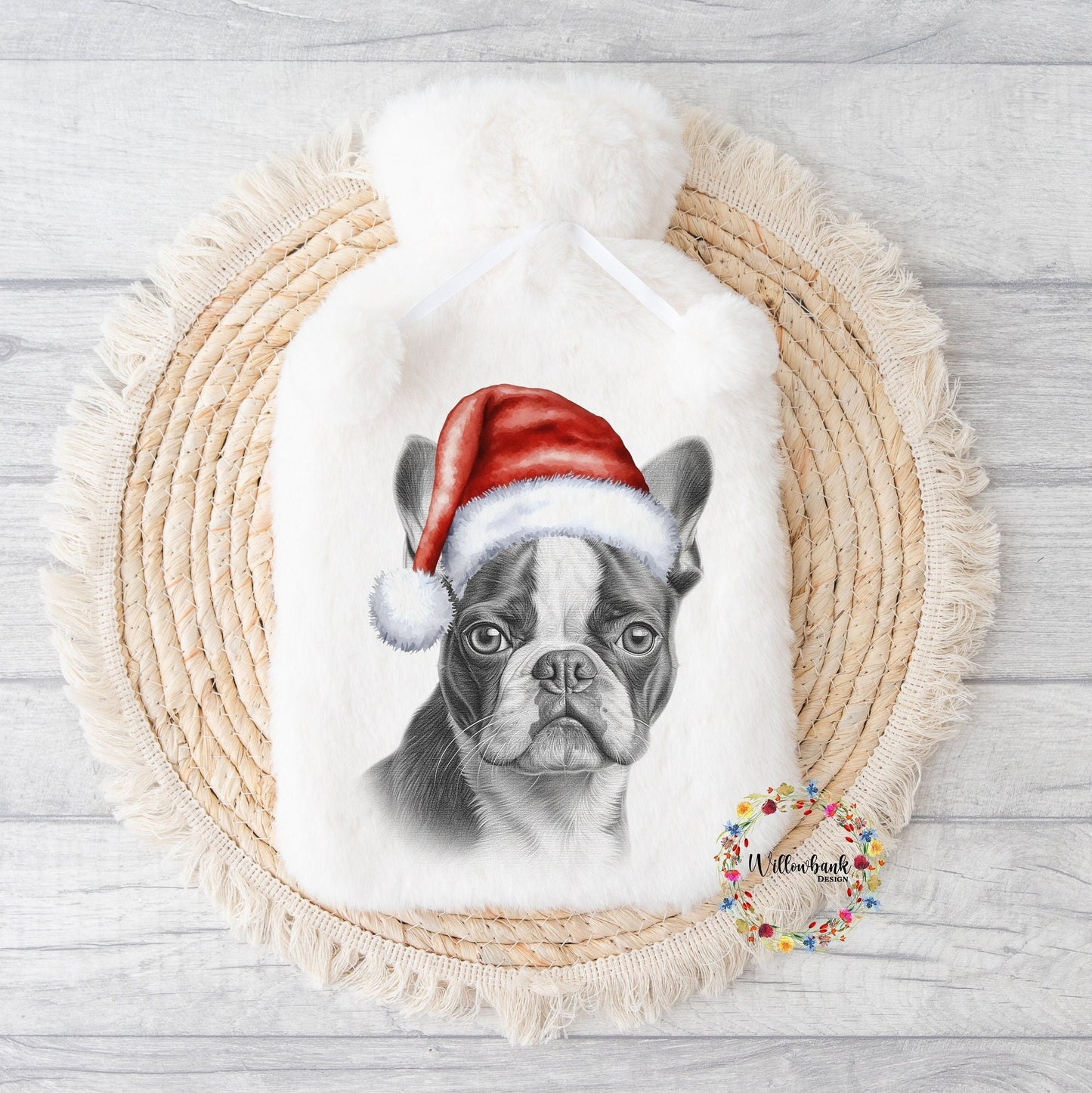 Personalised Boston Terrier Hot Water Bottle