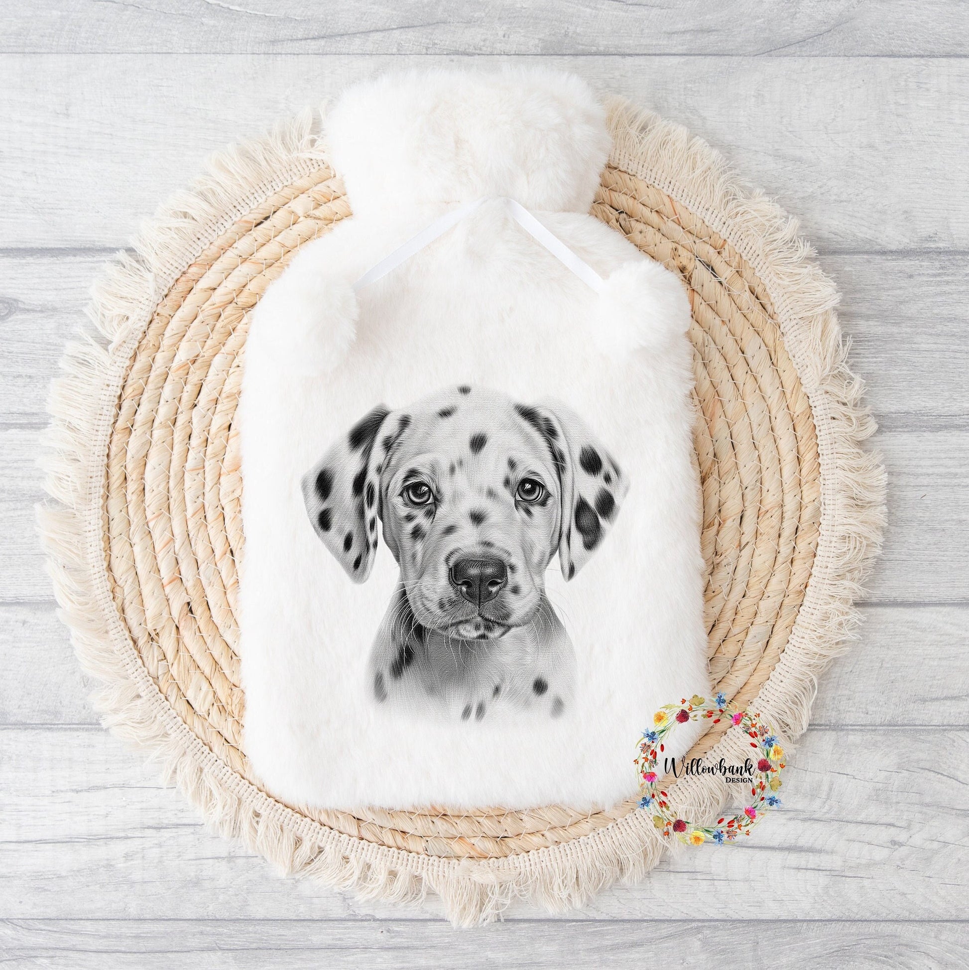 Personalised Dalmation Hot Water Bottle