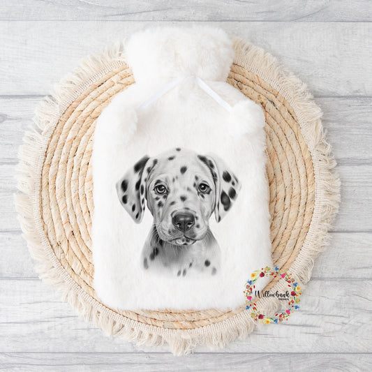 Personalised Dalmation Hot Water Bottle