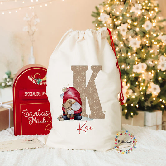 Personalised Santa Claus Gonk Christmas Sack
