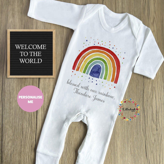 New Baby Rainbow Baby Grow