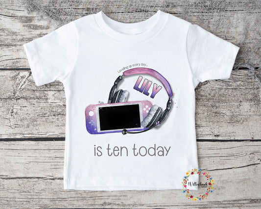 Personalised Happy Birthday Gamer Tshirt