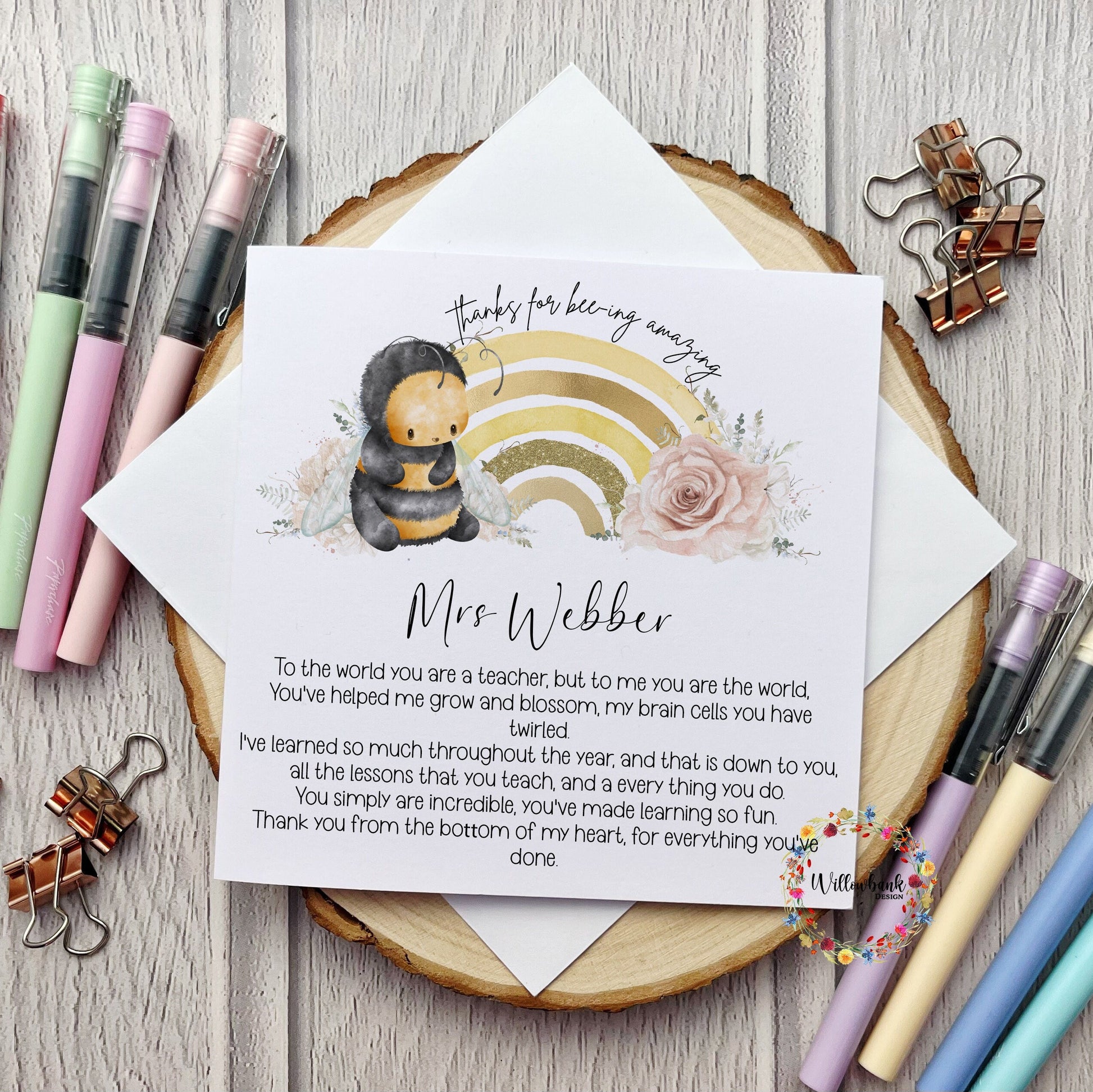 Personalised Best Teacher In The World Card