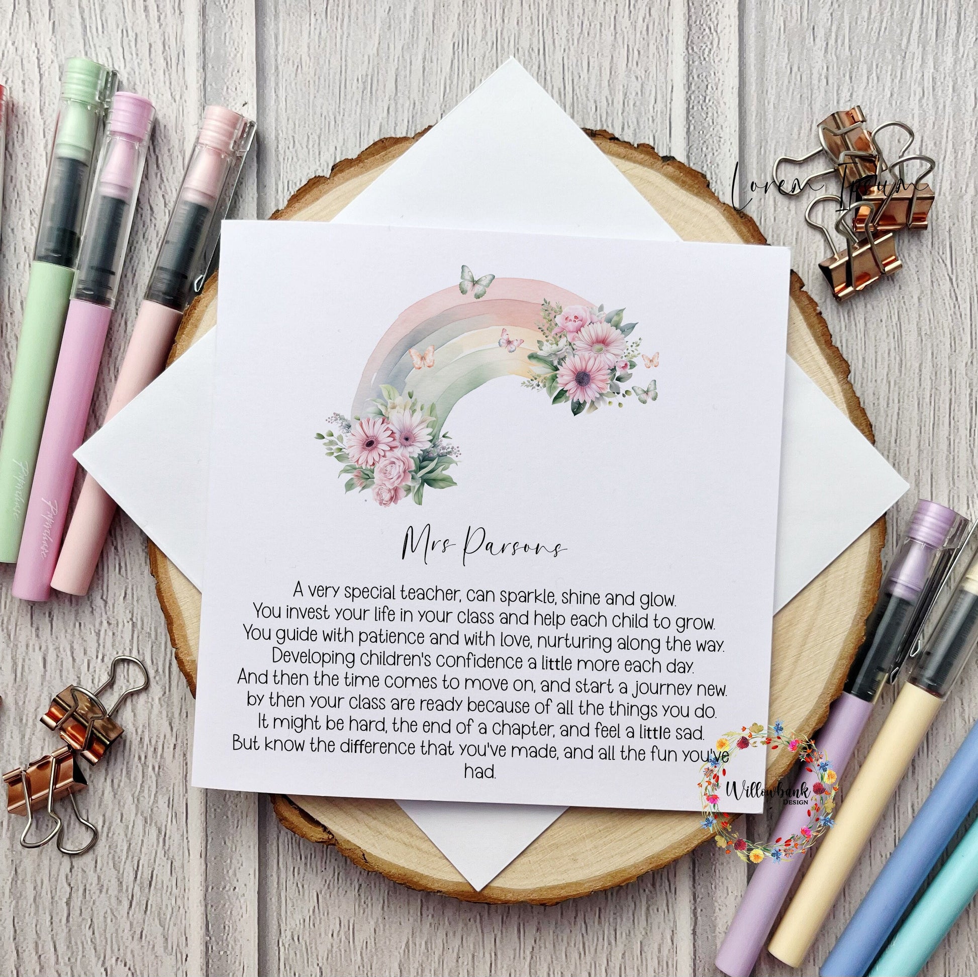 Personalised Best Teacher In The World Card