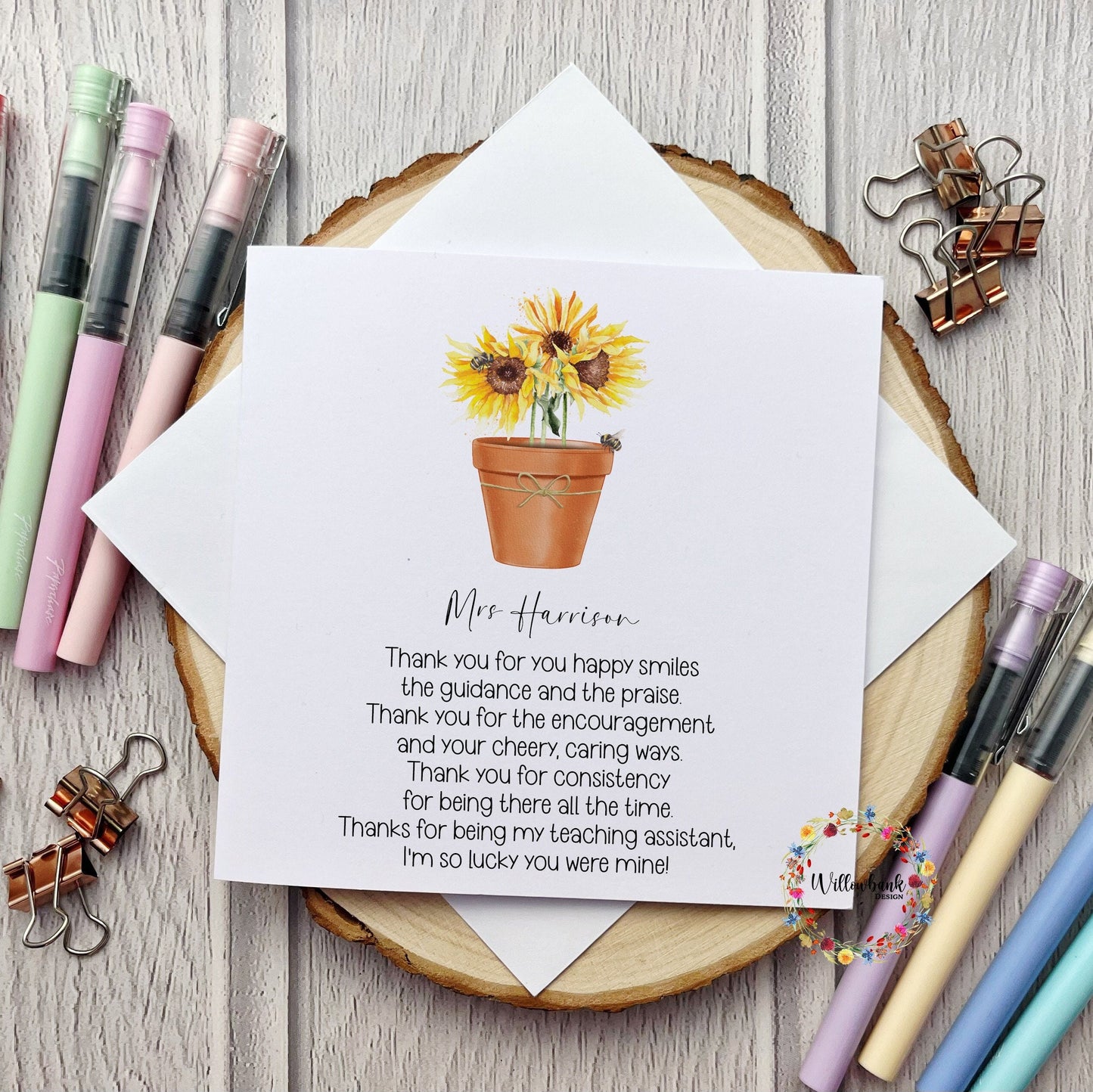 Personalised Teacher Card