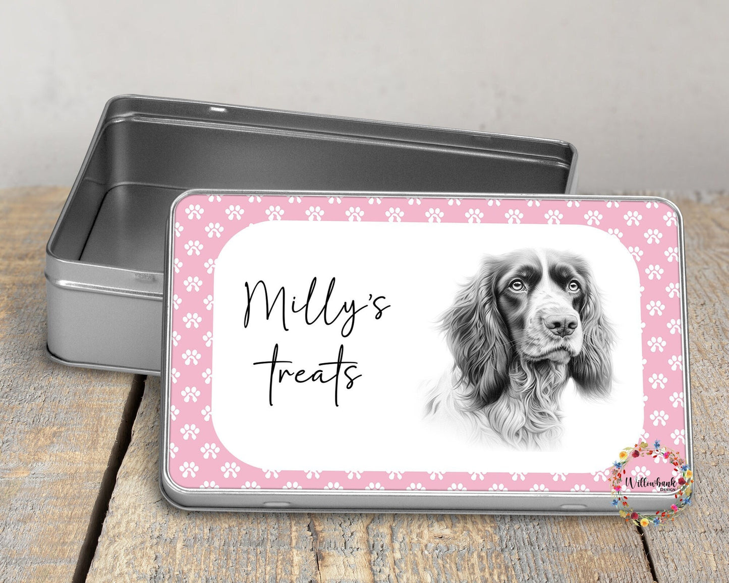 Personalised Springer Spaniel Treat Tin