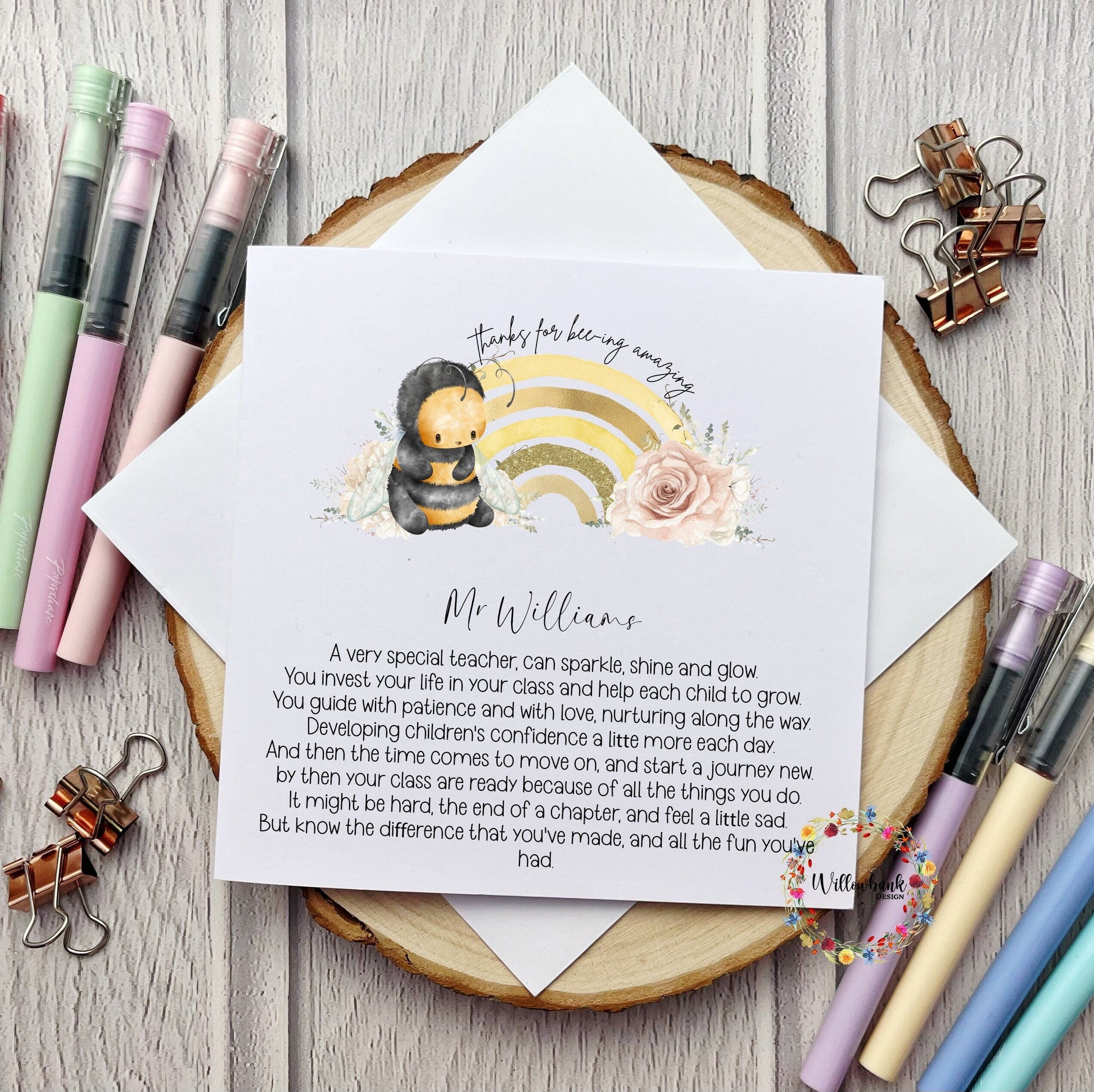 Personalised Best Teacher In The World Card