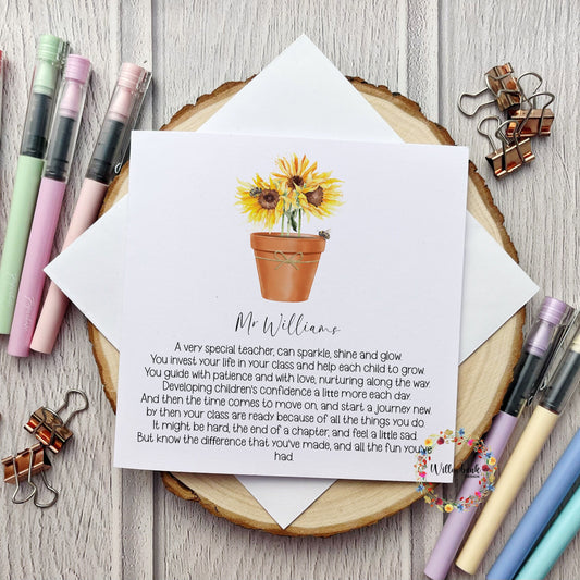 Personalised Best Teacher In The World Card