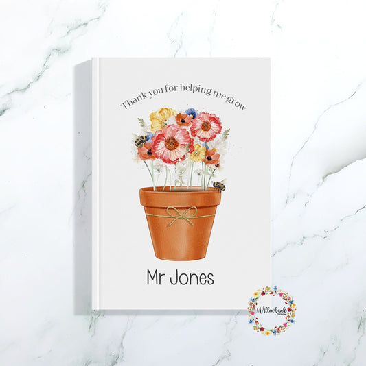 Thank You For Helping Me Grow Notebook