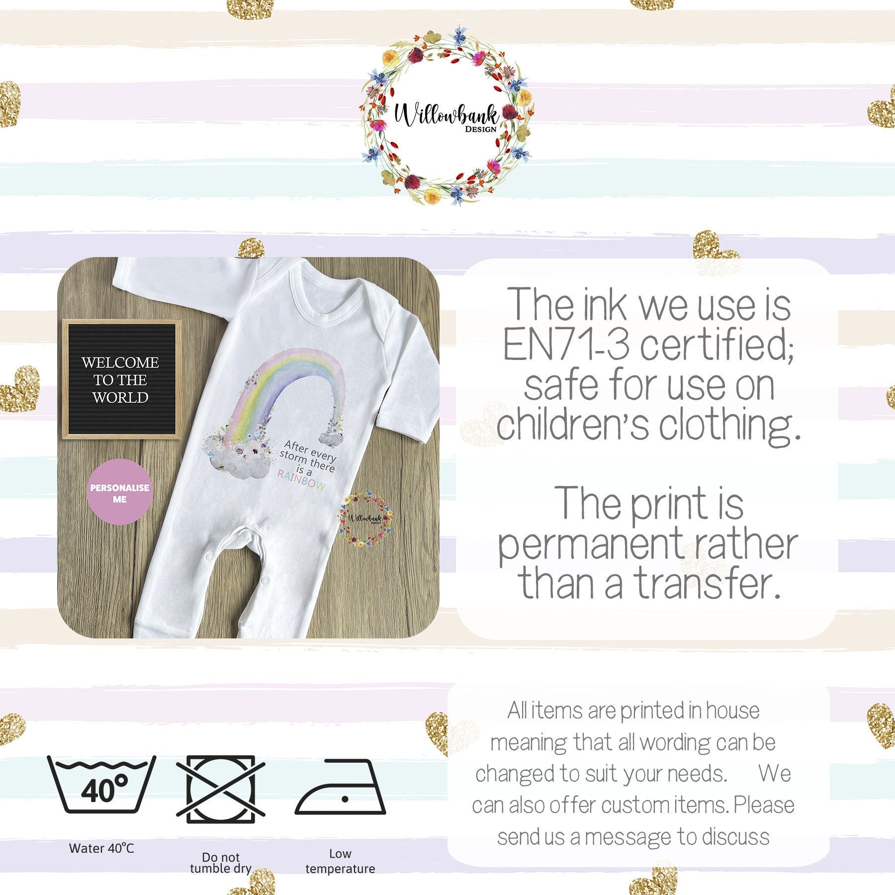 First Father's Day Elephant Babygrow