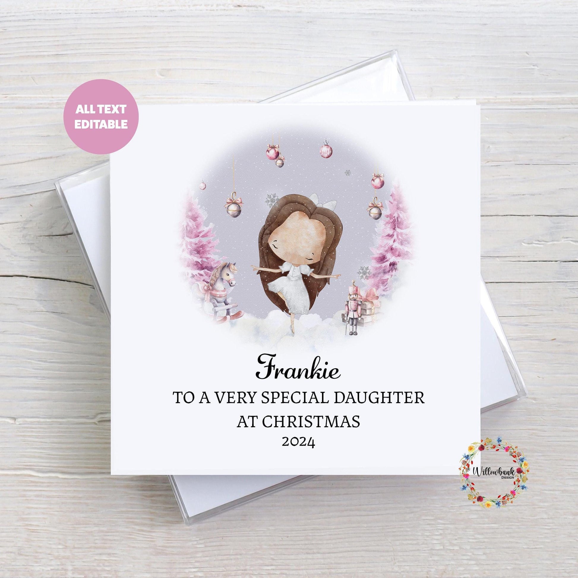 Clara Ballerina Nutcracker Christmas Card