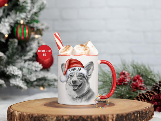 Personalised Corgi Christmas 11oz Mug