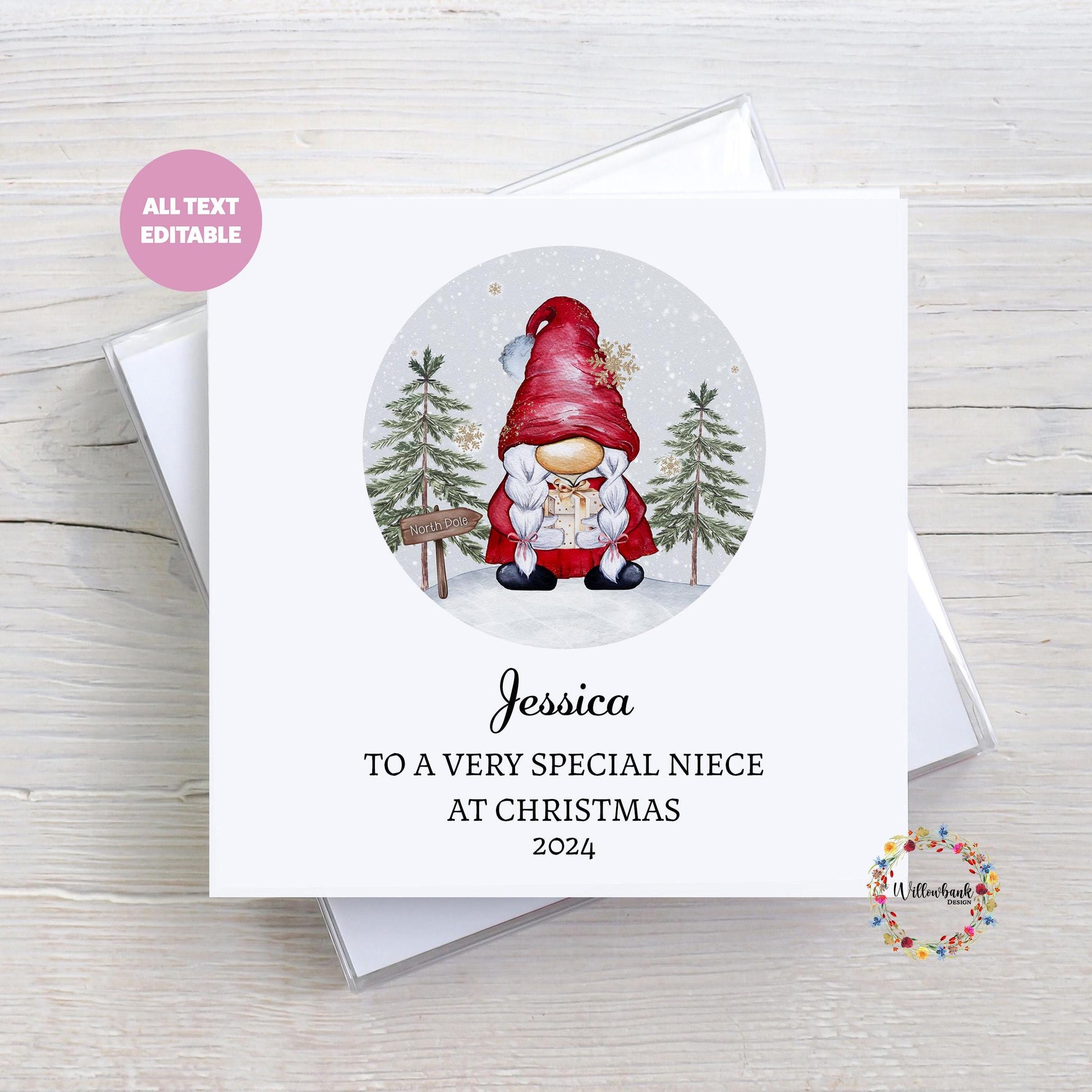 Santa Claus Gonk Christmas Card