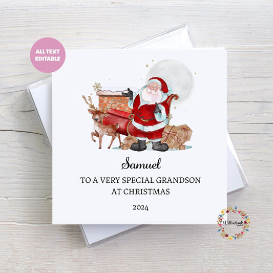 Santa's Sleigh Christmas Card