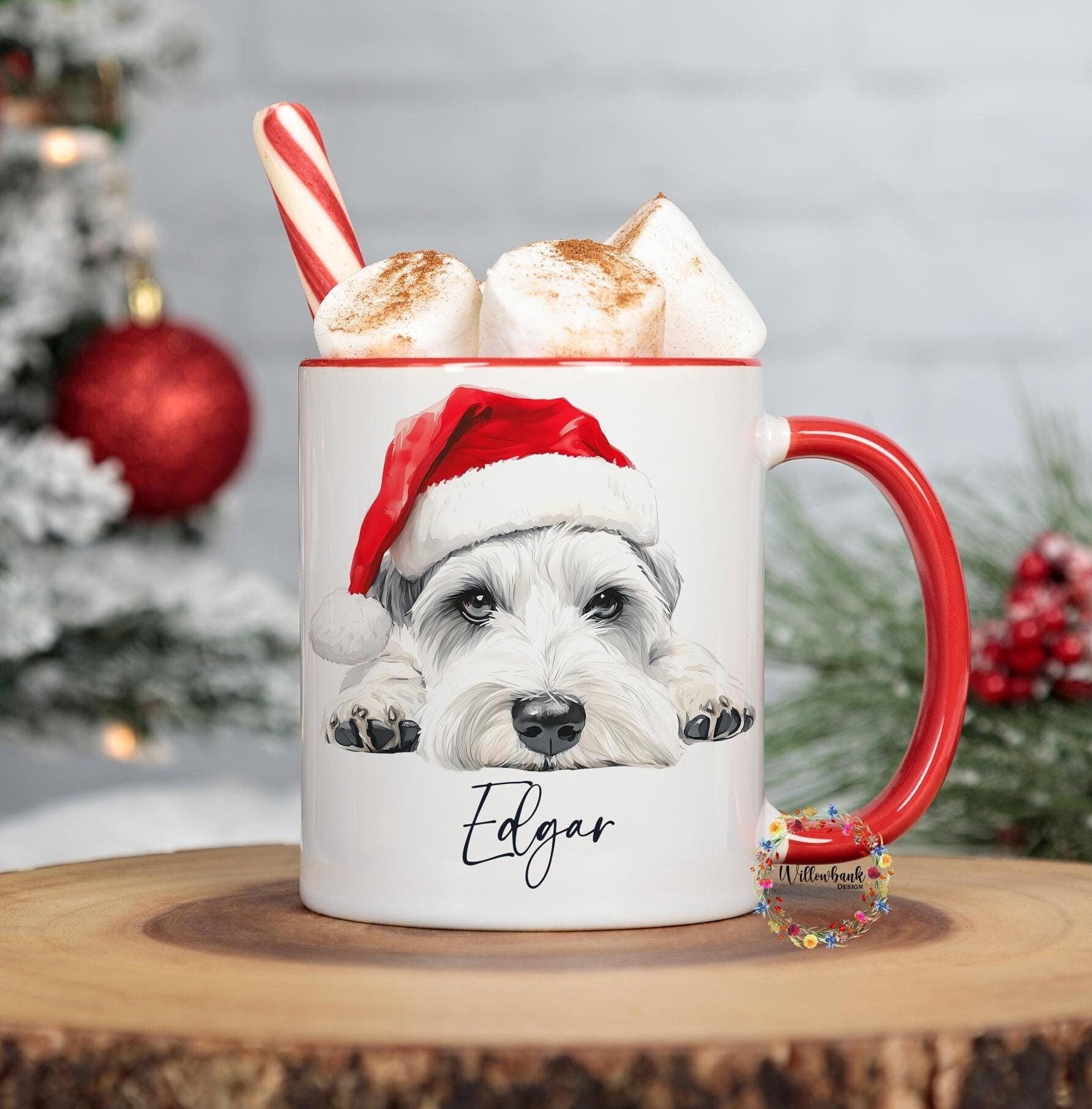 Personalised Miniature Schnauzer Christmas 11oz Mug