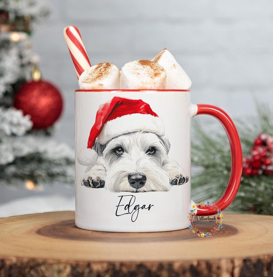 Personalised Miniature Schnauzer Christmas 11oz Mug