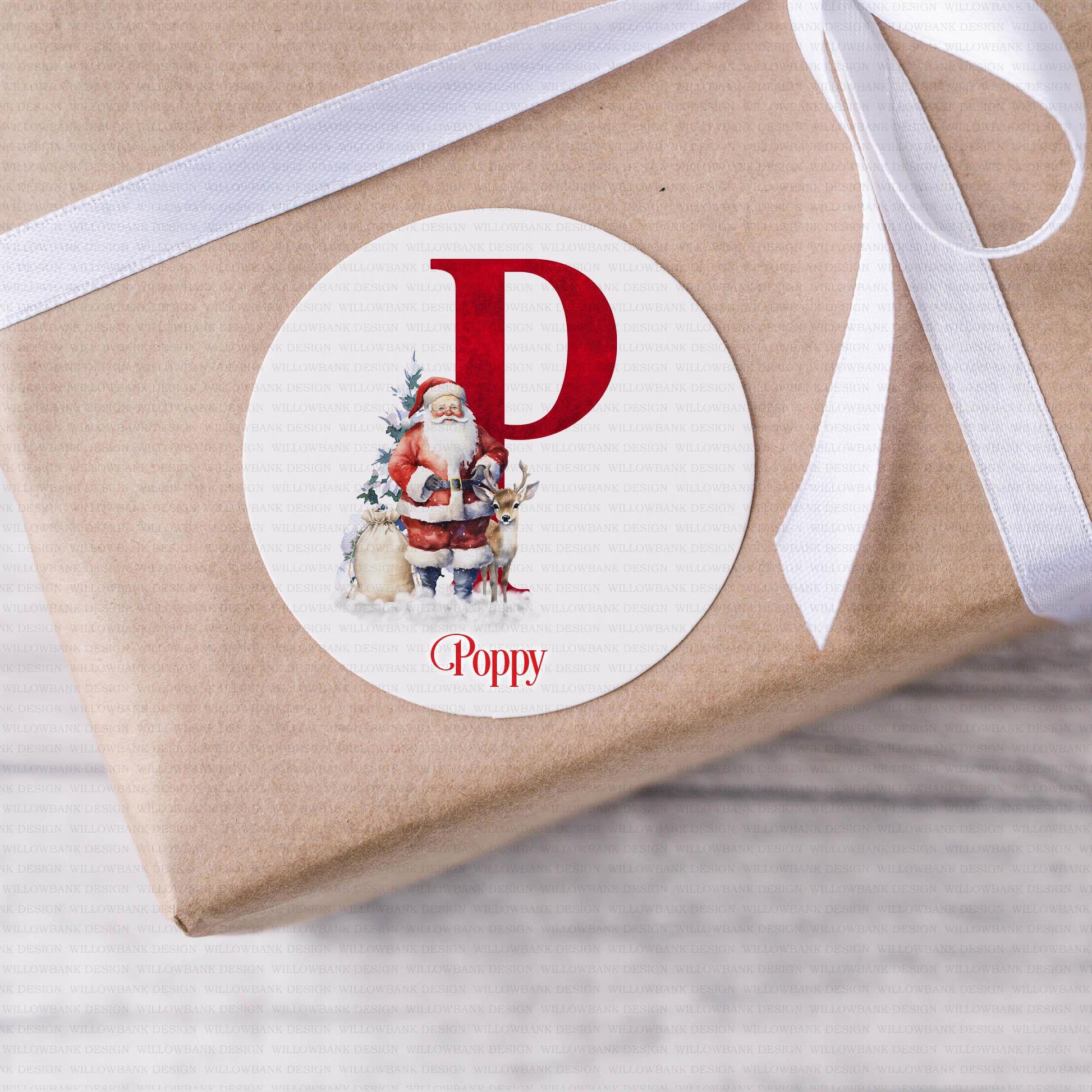 24 Personalised Christmas Gift Labels