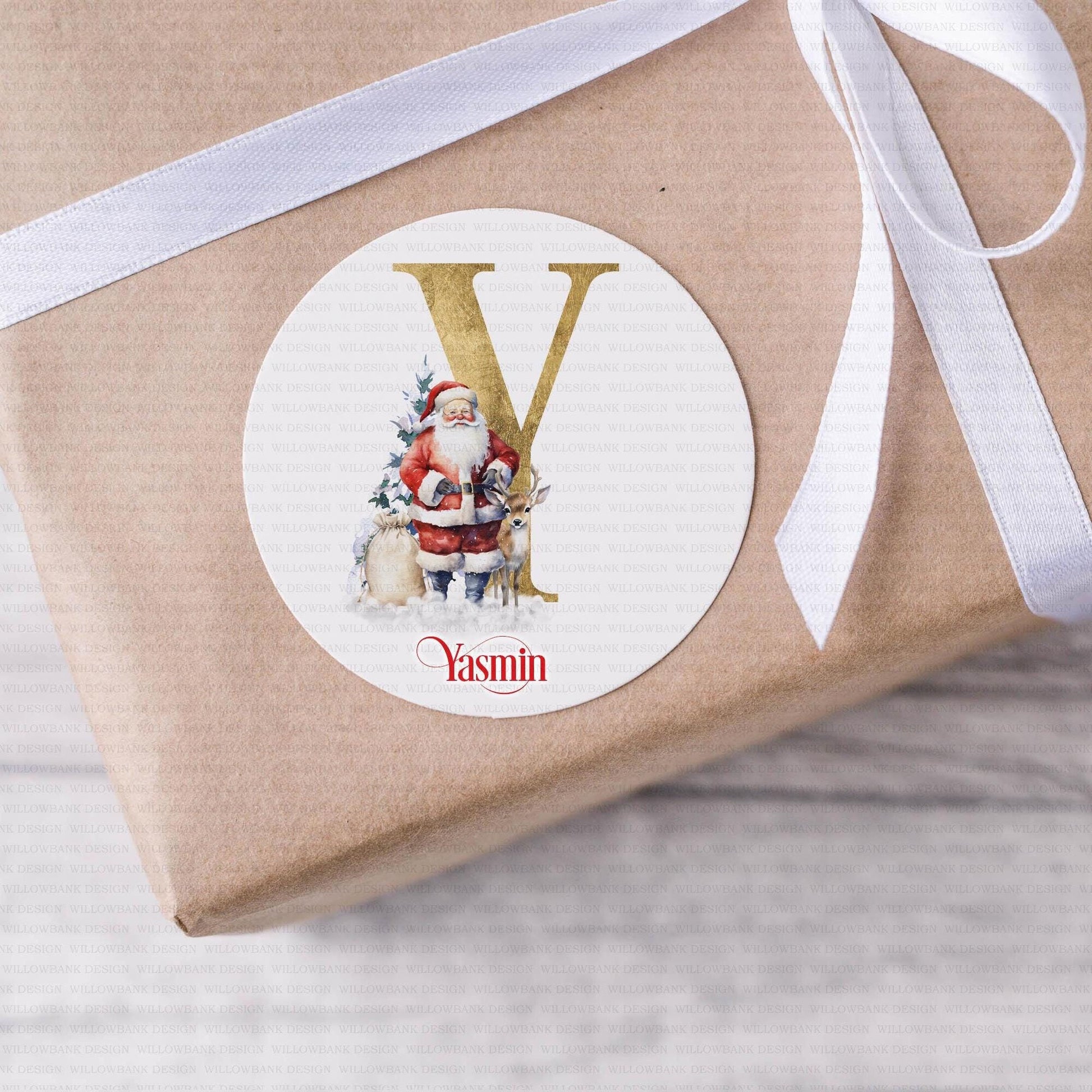24 Personalised Christmas Gift Labels