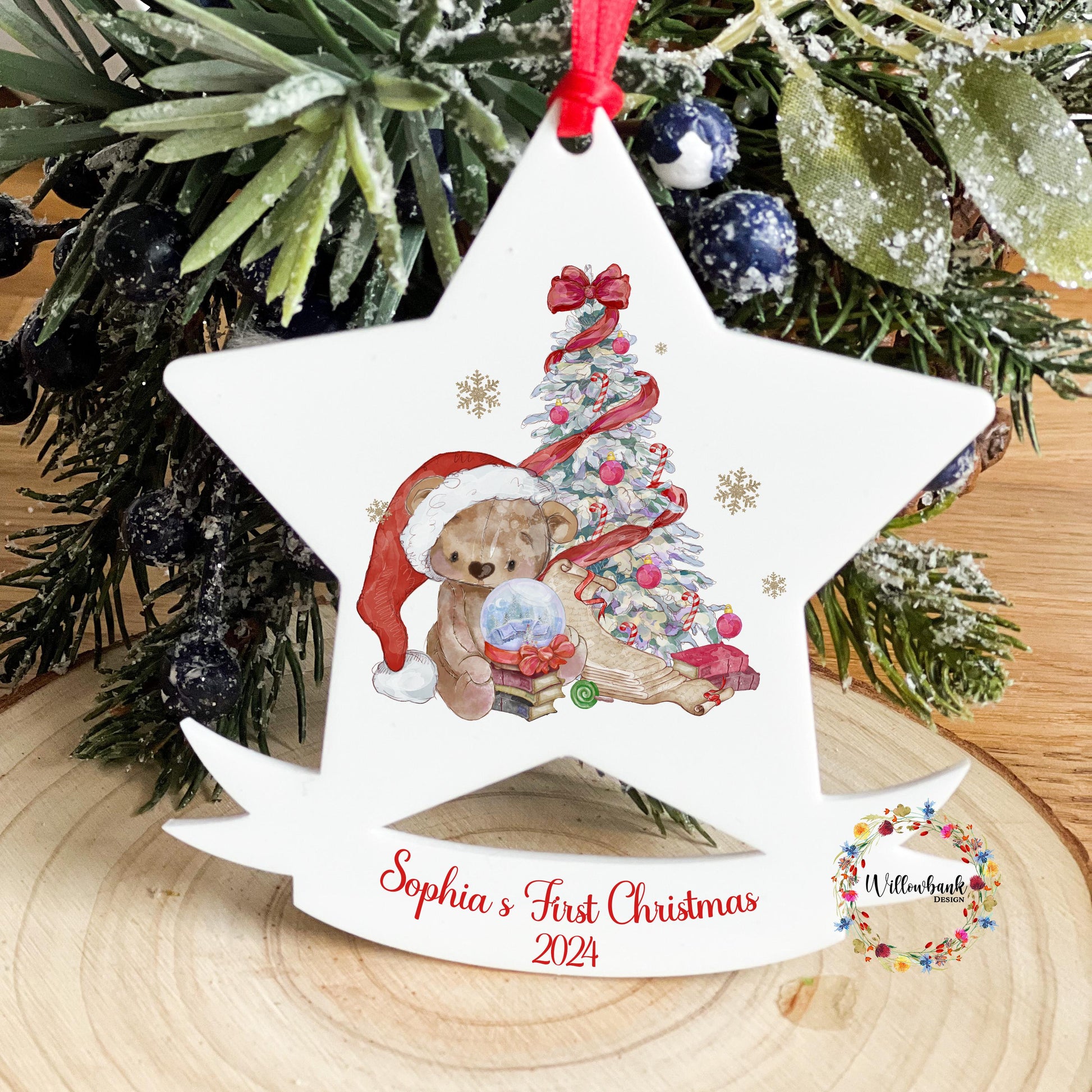 Baby's First Christmas Star Tree Decoration