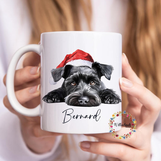 Personalised Miniature Schnauzer Christmas 11oz Mug
