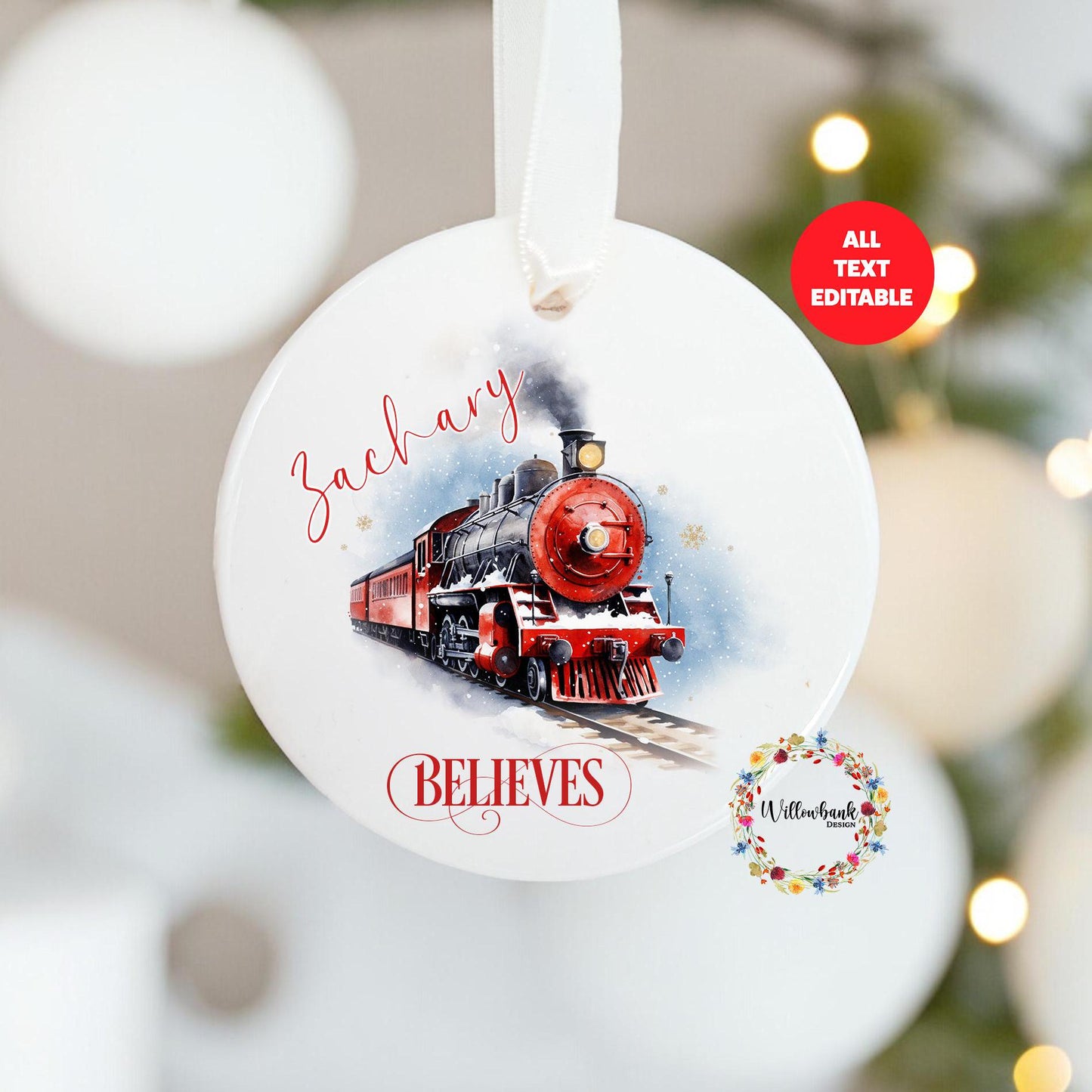 Personalised North Pole Express Christmas Tree Decoration