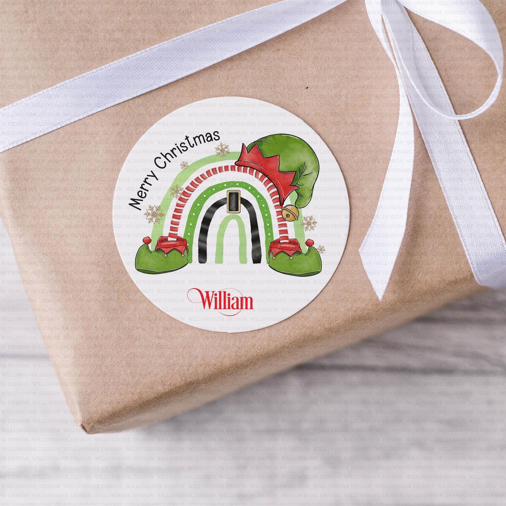 24 Personalised Christmas Gift Labels